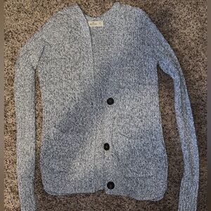 Cozy Gray Button-Up Women's Sweater